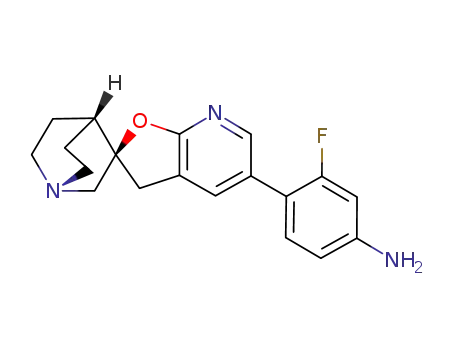 (2'R)-5'-(4-amino-2-fluorophenyl)spiro[1-azabicyclo[2.2.2]octane-3,2'(3'H)-furo[2,3-b]pyridine]