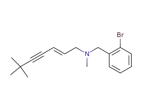 Molecular Structure of 216871-57-7 (trans-N-(6,6-dimethyl-2-hepten-4-ynyl)-N-methyl-(2-bromobenzyl)amine)