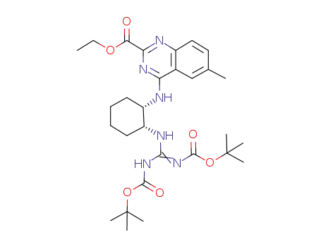 4-{[(1S,2R)-2-({[(tert-butoxycarbonyl)amino][(tert-butoxycarbonyl)imino]methyl}amino)cyclohexyl]amino}-6-methylquinazoline-2-carboxylic acid ethyl ester