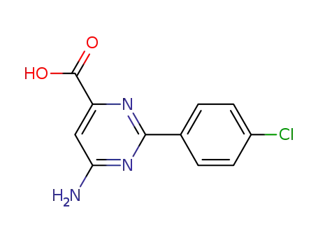 Molecular Structure of 858956-28-2 (6-AMINO-2-(4-CHLORO-PHENYL)-PYRIMIDINE-4-CARBOXYLIC ACID)