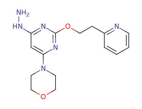 Molecular Structure of 719285-83-3 (1-(6-Morpholino-2-(2-(Pyridin-2-Yl)Ethoxy)PyriMidin-4-Yl)Hydrazine)