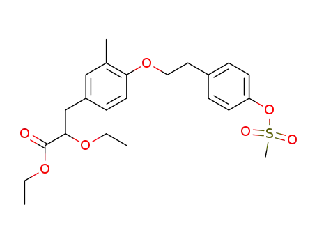 ethyl 2-ethoxy-3-[3-methyl-4-(2-{4-[(methylsulfonyl)oxy]phenyl}ethoxy)phenyl]propanoate