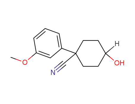 Molecular Structure of 63383-76-6 (Cyclohexanecarbonitrile, 4-hydroxy-1-(3-methoxyphenyl)-)