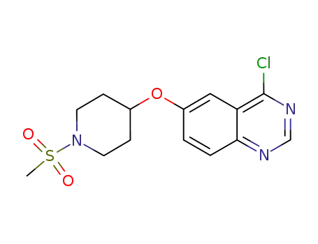 Molecular Structure of 848438-76-6 (Piperidine, 4-[(4-chloro-6-quinazolinyl)oxy]-1-(methylsulfonyl)-)