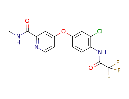 4-(2-(N-methylcarbamoyl)-4-pyridyloxy)-2-chlorophenyl-(2,2,2-trifluoro)acetamide