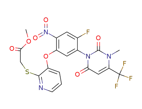3-{4-fluoro-5-[3-methyl-2,6-dioxo-4-(trifluoromethyl)-1,2,3,6-tetrahydropyrimidin-1-yl]-2-nitrophenoxy}-2-(methoxycarbonyl)methylthiopyridine