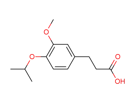 Molecular Structure of 58420-26-1 (Benzenepropanoic acid, 3-methoxy-4-(1-methylethoxy)-)