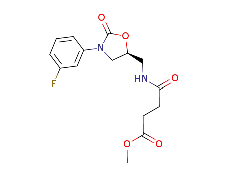 Butanoic acid,
4-[[[(5S)-3-(3-fluorophenyl)-2-oxo-5-oxazolidinyl]methyl]amino]-4-oxo-,
methyl ester