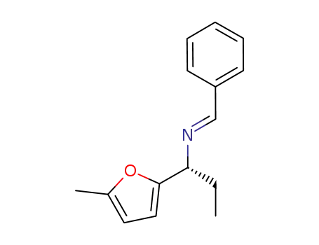 Molecular Structure of 779340-45-3 (2-Furanmethanamine,alpha-ethyl-5-methyl-N-(phenylmethylene)-,(alphaR)-(9CI))