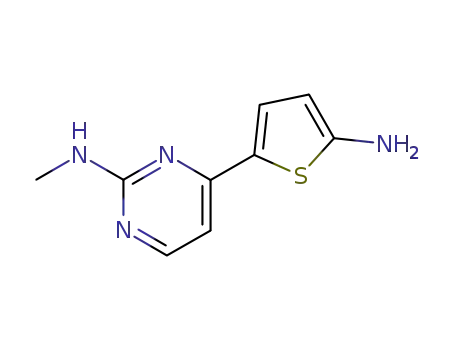 Molecular Structure of 866523-80-0 ([4-(5-amino-thiophen-2-yl)-pyrimidin-2-yl]-methyl-amine)