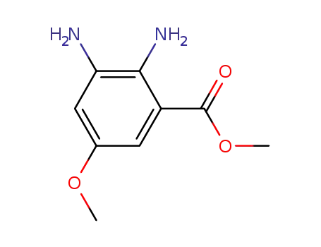 Molecular Structure of 569668-24-2 (Benzoic acid, 2,3-diamino-5-methoxy-, methyl ester (9CI))