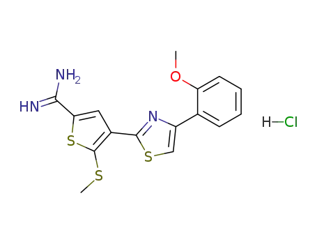 4-[4-(2-methoxyphenyl)(1,3-thiazol-2-yl)]-5-methylthiothiophene-2-carboxamidine hydrochloride