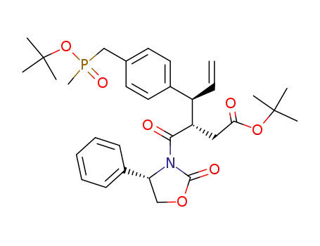 4-[4-(<i>tert</i>-butoxy-methyl-phosphinoylmethyl)-phenyl]-3-(2-oxo-4-phenyl-oxazolidine-3-carbonyl)-hex-5-enoic acid <i>tert</i>-butyl ester