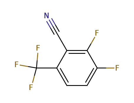 Molecular Structure of 186517-05-5 (2,3-DIFLUORO-6-(TRIFLUOROMETHYL)BENZONITRILE)