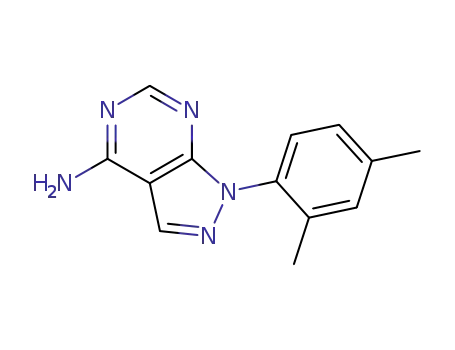Molecular Structure of 852313-96-3 (1-(2,4-dimethylphenyl)-1H-pyrazolo[3,4-d]pyrimidin-4-amine)