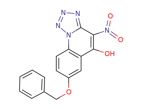 Molecular Structure of 847578-34-1 (Tetrazolo[1,5-a]quinolin-5-ol, 4-nitro-7-(phenylmethoxy)-)
