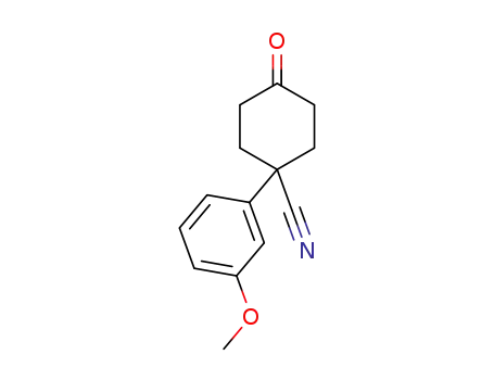 Molecular Structure of 13225-34-8 (4-CYANO-4-(3-METHOXYPHENYL)CYCLOHEXANONE)
