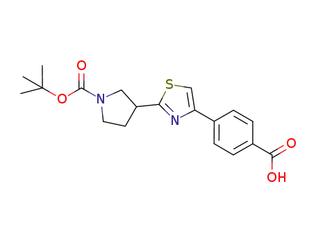 1-Pyrrolidinecarboxylic acid, 3-[4-(4-carboxyphenyl)-2-thiazolyl]-,
1,1-dimethylethyl ester