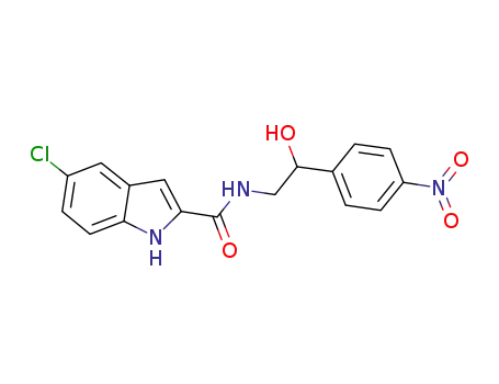 Molecular Structure of 889140-50-5 (5-chloro-1H-indole-2-carboxylic acid [2-hydroxy-2-(4-nitro-phenyl)ethyl]amide)