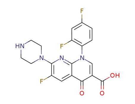 1-(2,4-DIFLUOROPHENYL)-6-FLUORO-1,4-DIHYDRO-4-OXO-7-(PIPERAZIN-1-YL)-1,8-NAPHTHYRIDINE-3-CARBOXYLIC ACID
