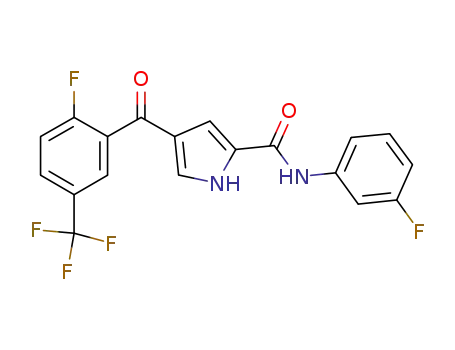 1H-Pyrrole-2-carboxamide,
N-(3-fluorophenyl)-4-[2-fluoro-5-(trifluoromethyl)benzoyl]-