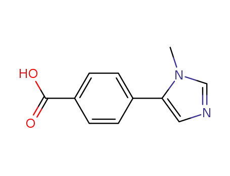 Molecular Structure of 305806-38-6 (4-(1-Methyl-1H-imidazol-5-yl)benzoic acid)
