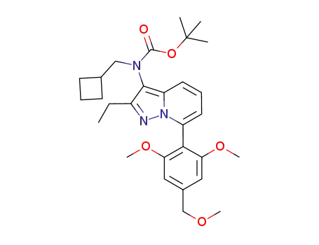 tert-butyl N-cyclobutylmethyl-N-7-[2,6-dimethoxy-4-(methoxymethyl)phenyl]-2-ethylpyrazolo[1,5-a]pyridin-3-ylcarbamate