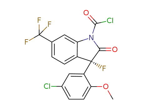 (S)-3-(5-chloro-2-methoxyphenyl)-3-fluoro-2-oxo-6-(trifluoromethyl)-indoline 1-carbonyl chloride