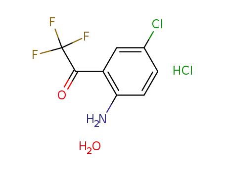 Molecular Structure of 1184936-21-7 (4-Chloro-2-(trifluoroacetyl)aniline hydrochloride hydrate)