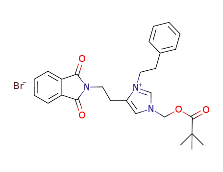 Molecular Structure of 281197-46-4 (1-pivaloyloxymethyl-3-(4-phenylethyl)-4-(2-phthalimidoethyl)imidazolium bromide)