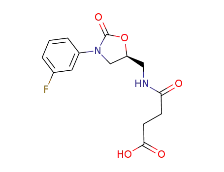 Butanoic acid,
4-[[[(5S)-3-(3-fluorophenyl)-2-oxo-5-oxazolidinyl]methyl]amino]-4-oxo-