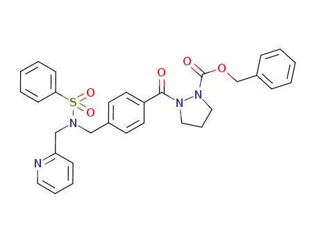 benzyl 2-(4-((N-(pyridin-2-ylmethyl)phenylsulfonamido)-methyl)benzoyl)pyrazolidine-1-carboxylate