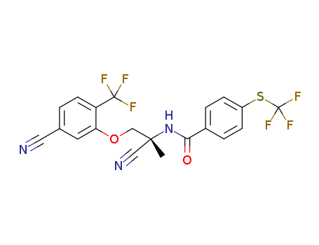 Benzamide, N-[(1S)-1-cyano-2-[5-cyano-2-(trifluoromethyl)phenoxy]-1-methylethyl]-4-[(trifluoromethyl)thio]-