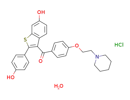 [6-hydroxy-2-(4-hydroxyphenyl)-benzothiophen-3-yl]-[4-[2-(1-piperidyl)ethoxy]phenyl]-methanone hydrochloride monohydrate