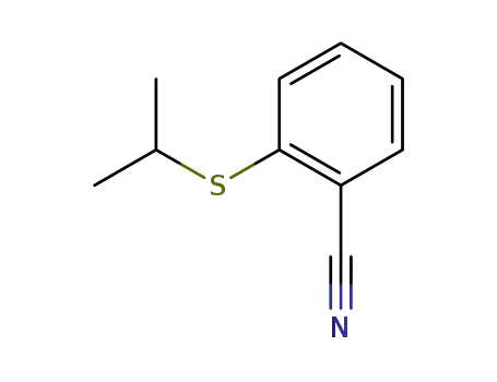 Molecular Structure of 918812-09-6 (Benzonitrile, 2-[(1-methylethyl)thio]-)