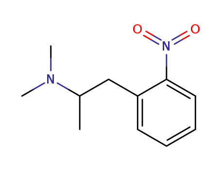 Molecular Structure of 80643-85-2 (Benzeneethanamine, N,N,a-trimethyl-2-nitro-)