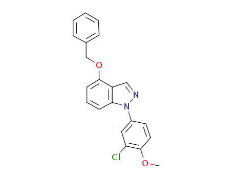1-[3-chloro-4-(methyloxy)phenyl]-4-[(phenylmethyl)oxy]-1H-indazole