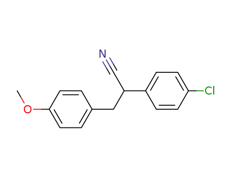 Molecular Structure of 5422-48-0 (2-(4-chlorophenyl)-3-(4-methoxyphenyl)propanenitrile)