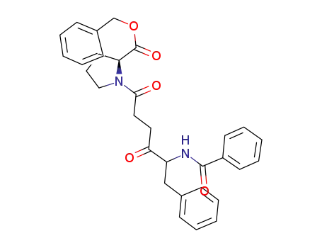 4-Oxo-5-benzamido-6-phenylhexanoyl-L-proline benzyl ester
