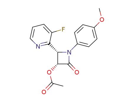 (3R,4S)-cis-3-acetoxy-4-(3-fluoro-pyridin-2-yl)-1-(4-methoxyphenyl)-2-azetidinone