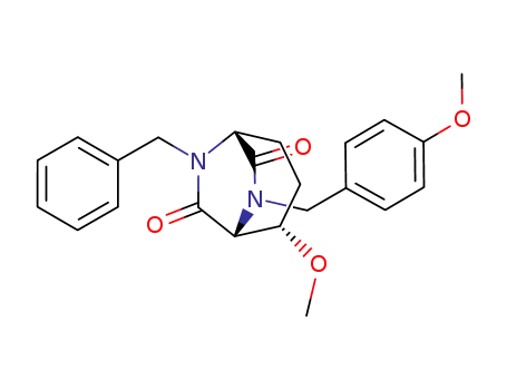 (-)-(1R,2S,5R)-6-benzyl-2-methoxy-8-(4-methoxybenzyl)-6,8-diazabicyclo[3.2.2]nonane-7,9-dione