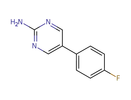 Molecular Structure of 31408-40-9 (2-amino-5-(4-fluorophenyl)pyrimidine)