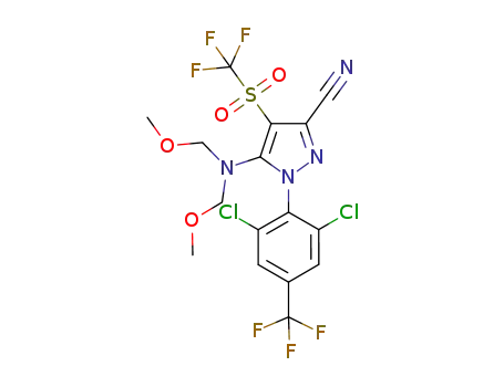 3-cyano-1-(2,6-dichloro-4-trifluoromethyl)phenyl-5-bis(methoxymethyl)amino-4-(trifluoromethylsulfinyl)pyrazole