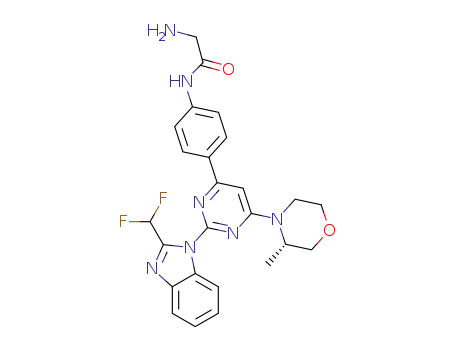 2-(2-difluoromethylbenzimidazol-1-yl)-4-(4-glycylaminophenyl)-6-[(3S)-3-methylmorpholin-4-yl]pyrimidine