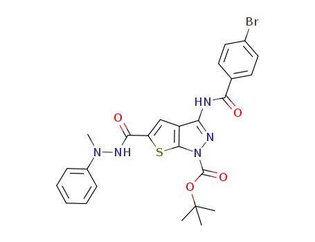 tert-butyl 3-(4-bromobenzoylamino)-5-(N'-methyl-N'-phenylhydrazinocarbonyl)thieno[2,3-c]pyrazole-1-carboxylate
