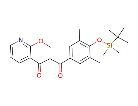 1-(4-(tert-butyldimethylsilyloxy)-3,5-dimethylphenyl)-3-(2-methoxypyridin-3-yl)propane-1,3-dione