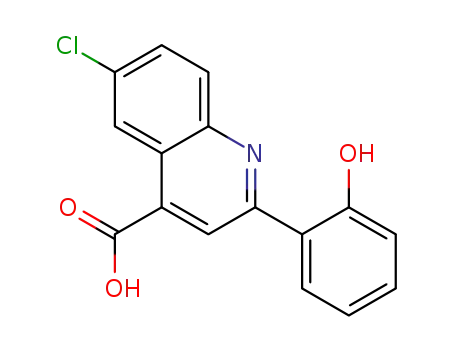 Molecular Structure of 669753-96-2 (6-CHLORO-2-(2-HYDROXY-PHENYL)-QUINOLINE-4-CARBOXYLIC ACID)