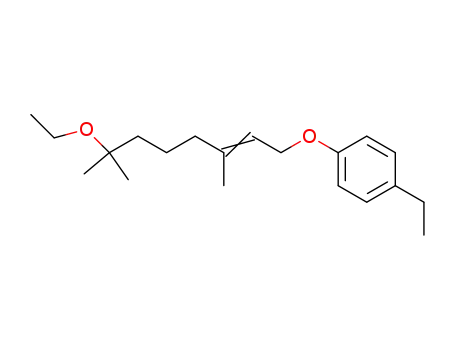 Molecular Structure of 38236-96-3 ((E)-7-ethoxy-1-(4-ethylphenoxy)-3,7-dimethyl-oct-2-ene)