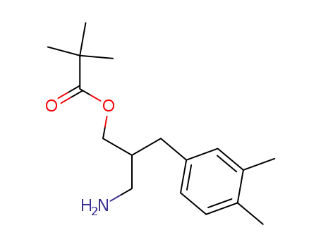 Molecular Structure of 401573-58-8 (Propanoic acid, 2,2-dimethyl-,
3-amino-2-[(3,4-dimethylphenyl)methyl]propyl ester)