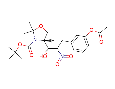 3-Oxazolidinecarboxylic acid,
4-[(1R,2S)-3-[3-(acetyloxy)phenyl]-1-hydroxy-2-nitropropyl]-2,2-dimethyl
-, 1,1-dimethylethyl ester, (4R)-